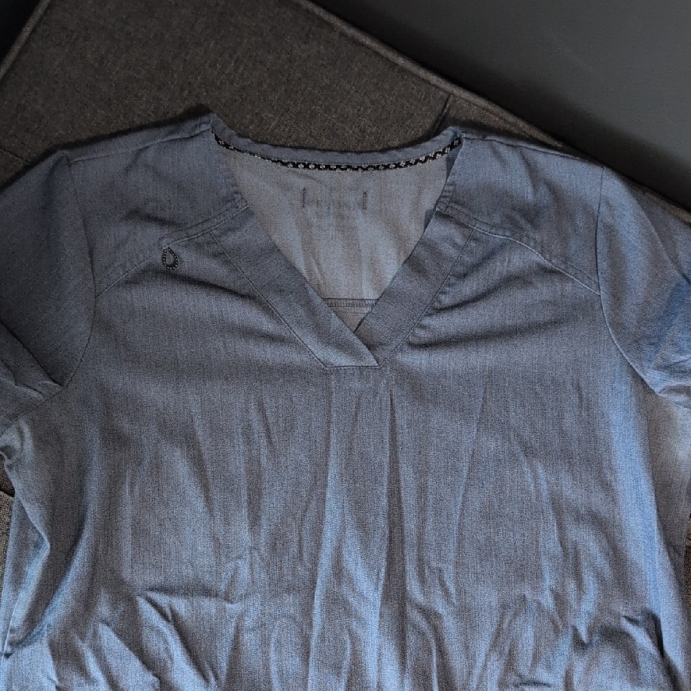 Heather Blue Beyond Scrubs Top